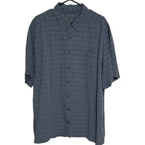 5.11 Tactical Men's Plaid Short Sleeve Button Down Shirt XLarge Blue